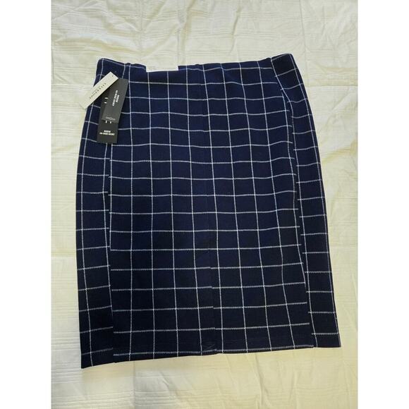 Liverpool women's Reese high rise plaid pencil skirt SZ 12 petite Dark Academia - Picture 2 of 7
